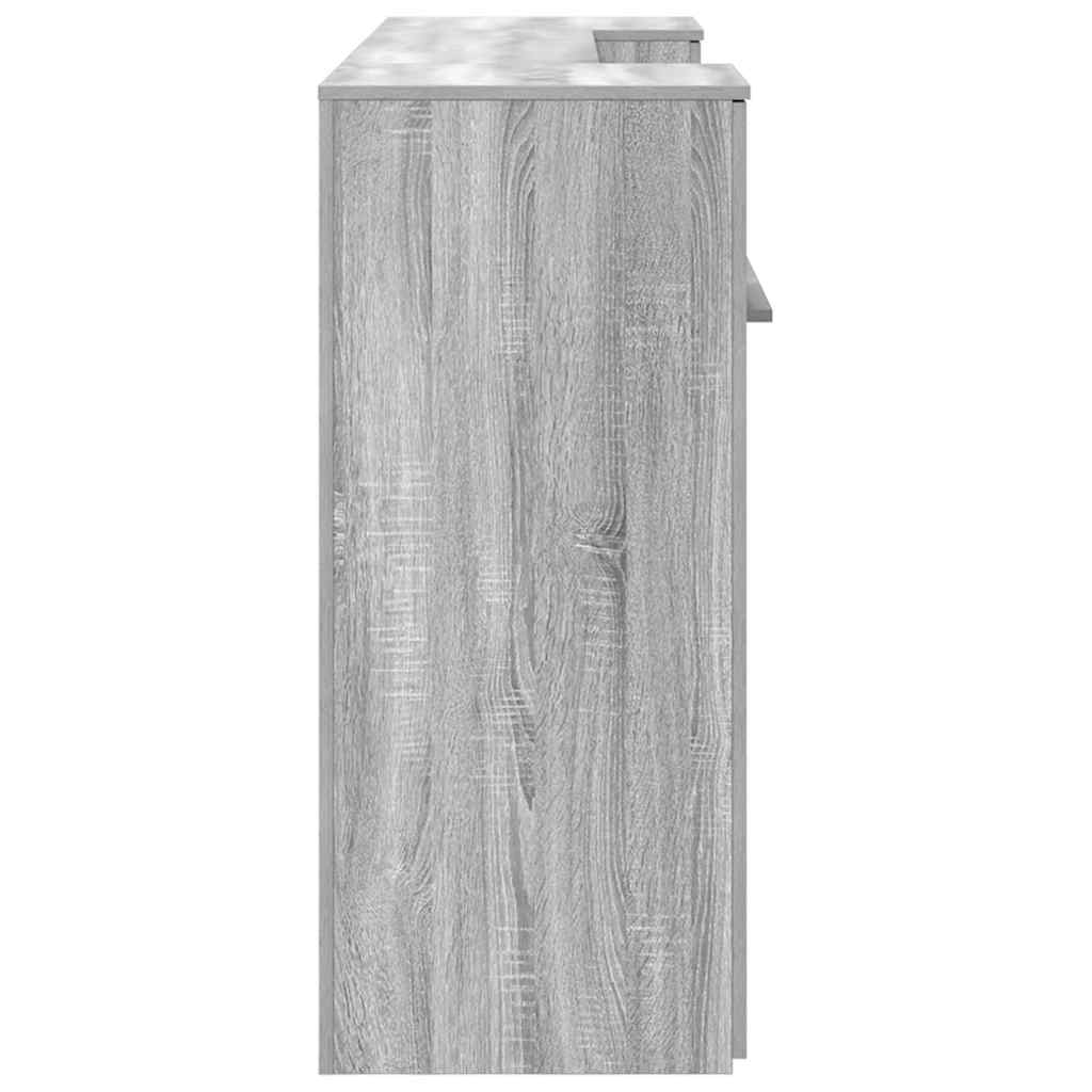 Reception Desk Grey Sonoma 200x50x103,5 cm Engineered Wood