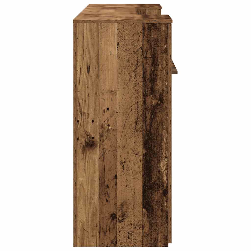 Reception Desk Old Wood 200x50x103,5 cm Engineered Wood