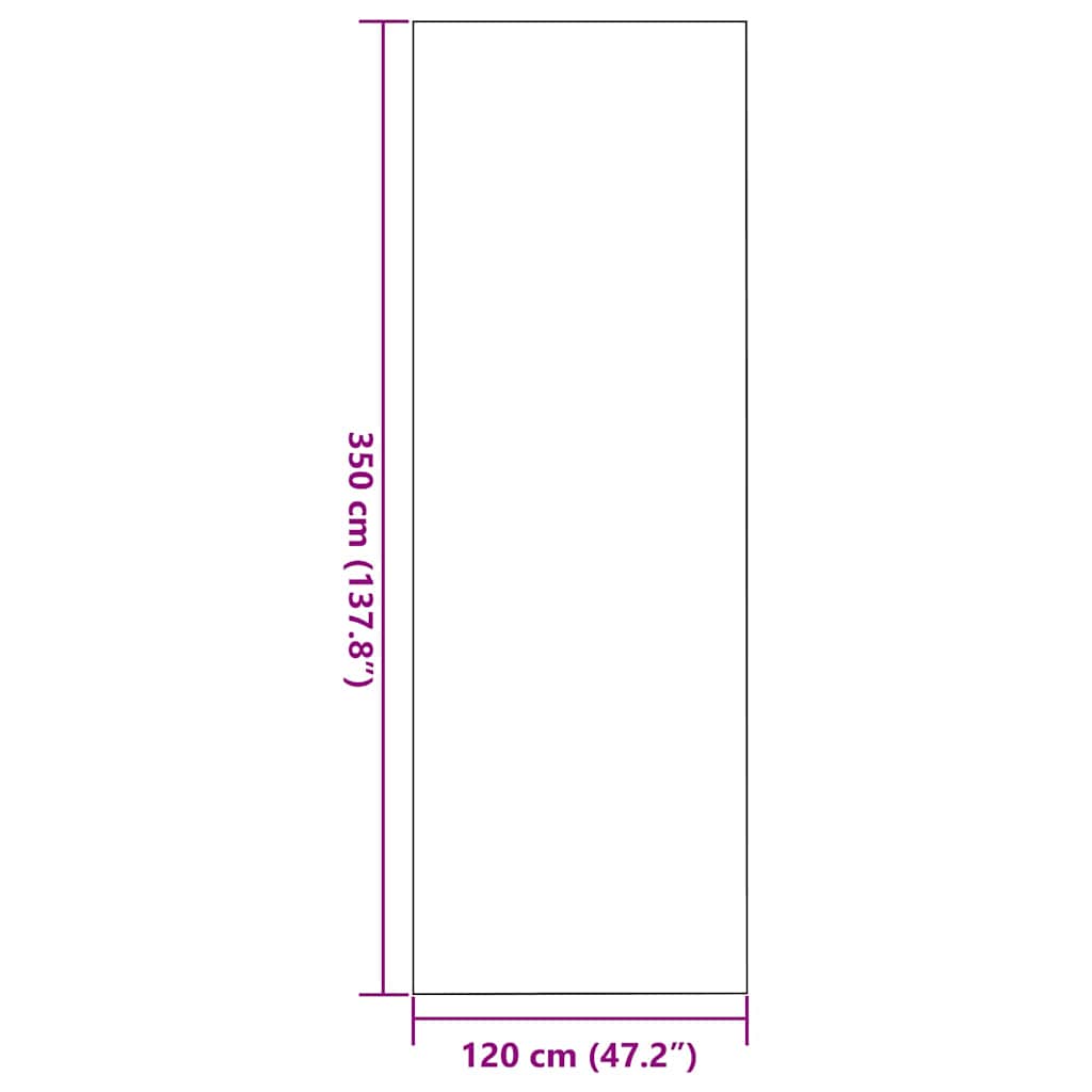 Doormat Anthracite and Black 120 x 350 cm 100% Polyamide