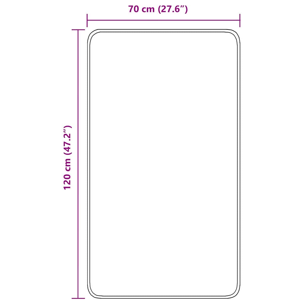 Anti-slip Bath Mat Orange 70 x 120 cm PP