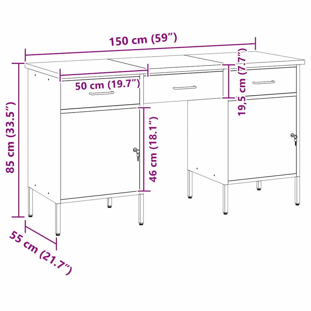 Work Cabinet with Drawer 3 pcs Red Engineered Wood and Steel