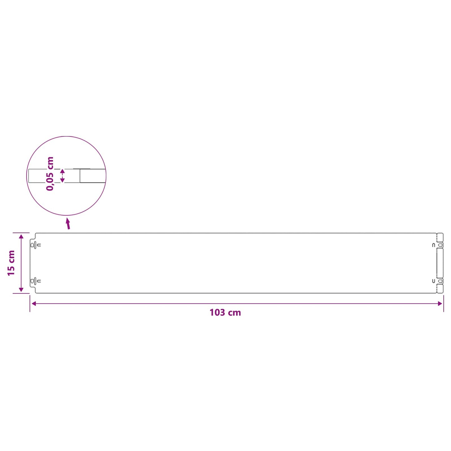 Lawn Edging 10 pcs 15 x 103 cm Steel Black