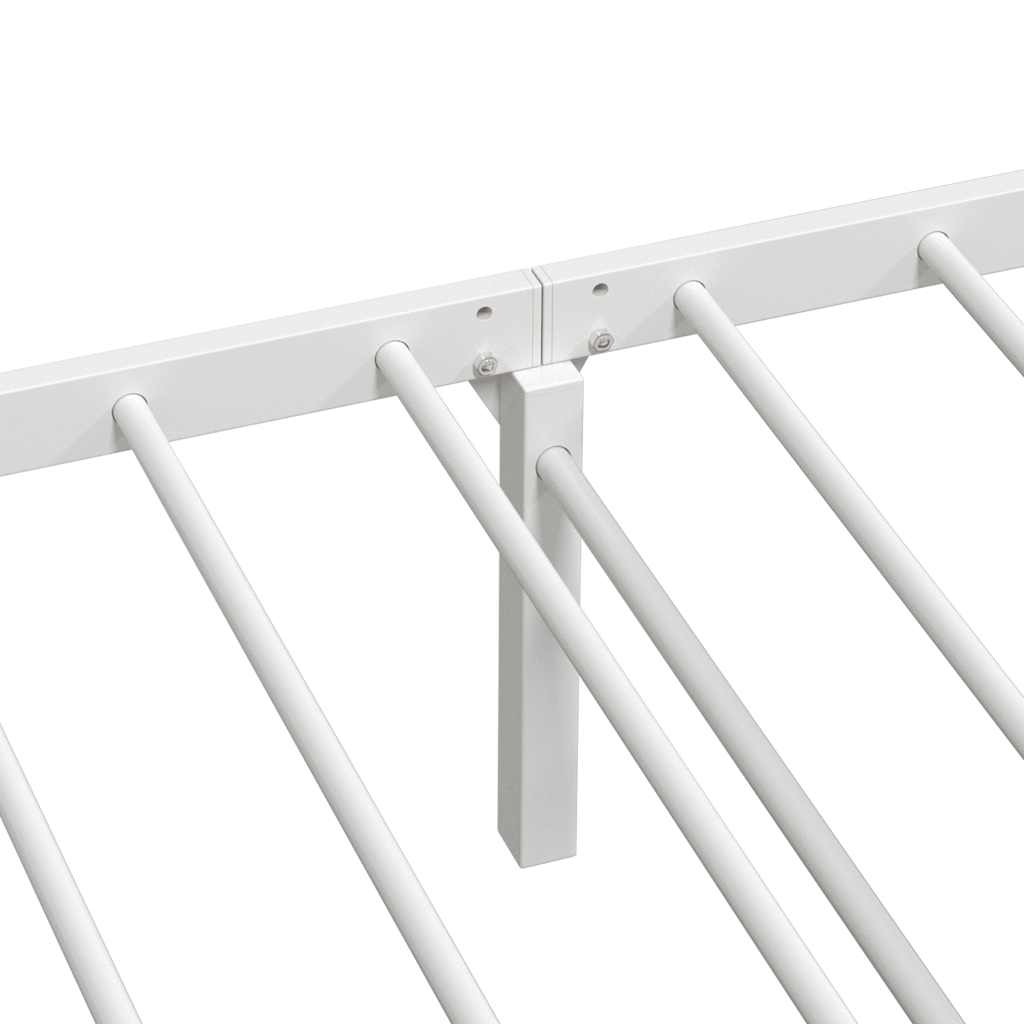 Bed Frame without Mattress Foldable White 90x200 cm Steel