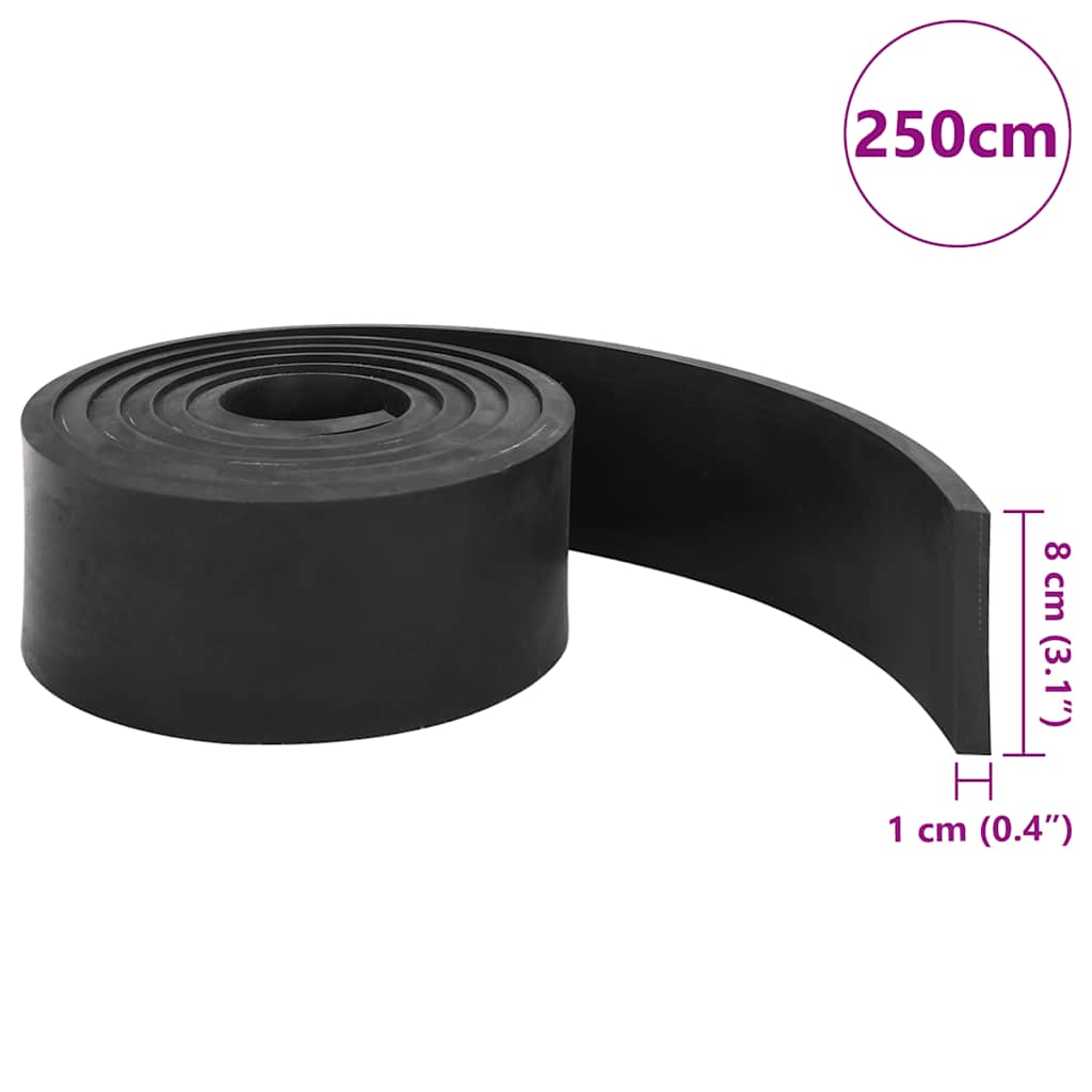 Rubber Edge for Snow Plow Black 250x8x1 cm