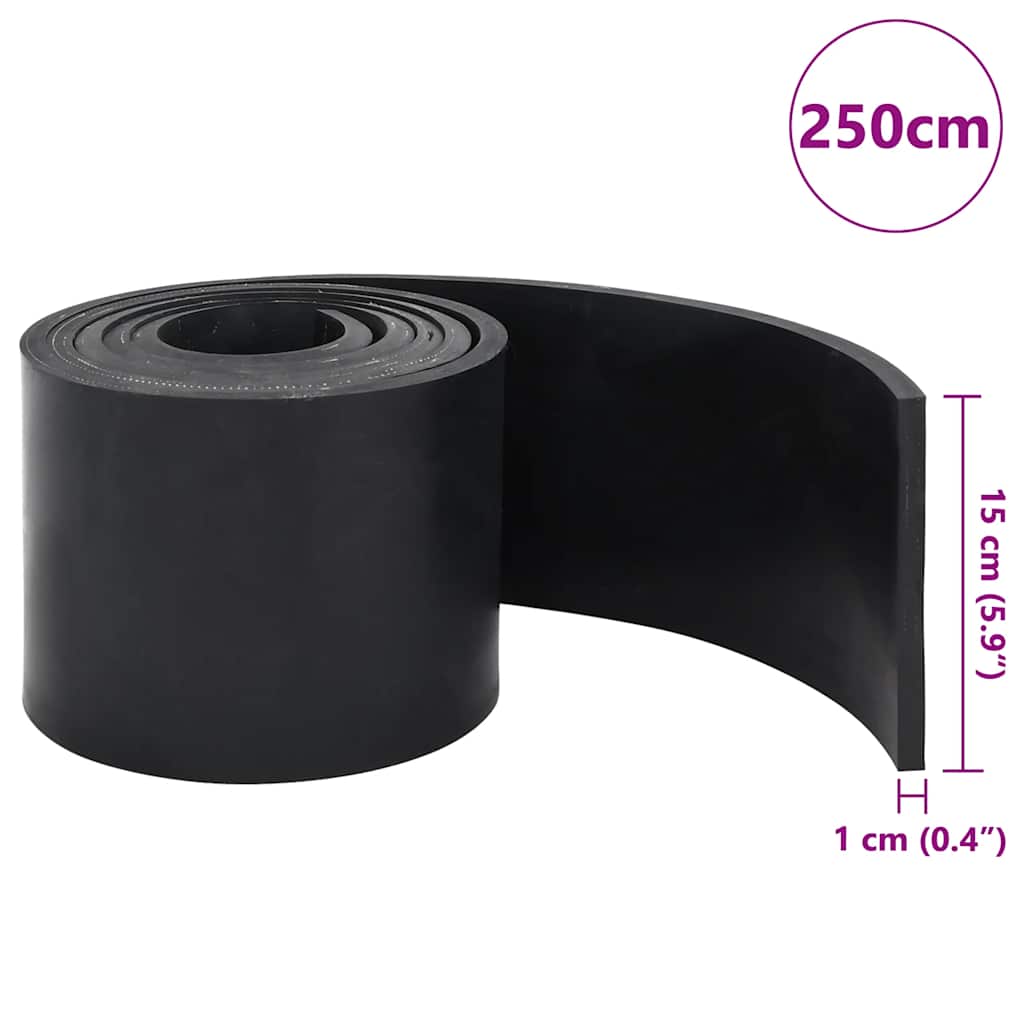 Rubber Edge for Snow Plow Black 250x15x1 cm