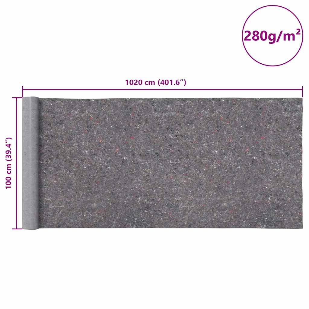 Non-slip Painter Fleece 10 m 280 g/m² Grey