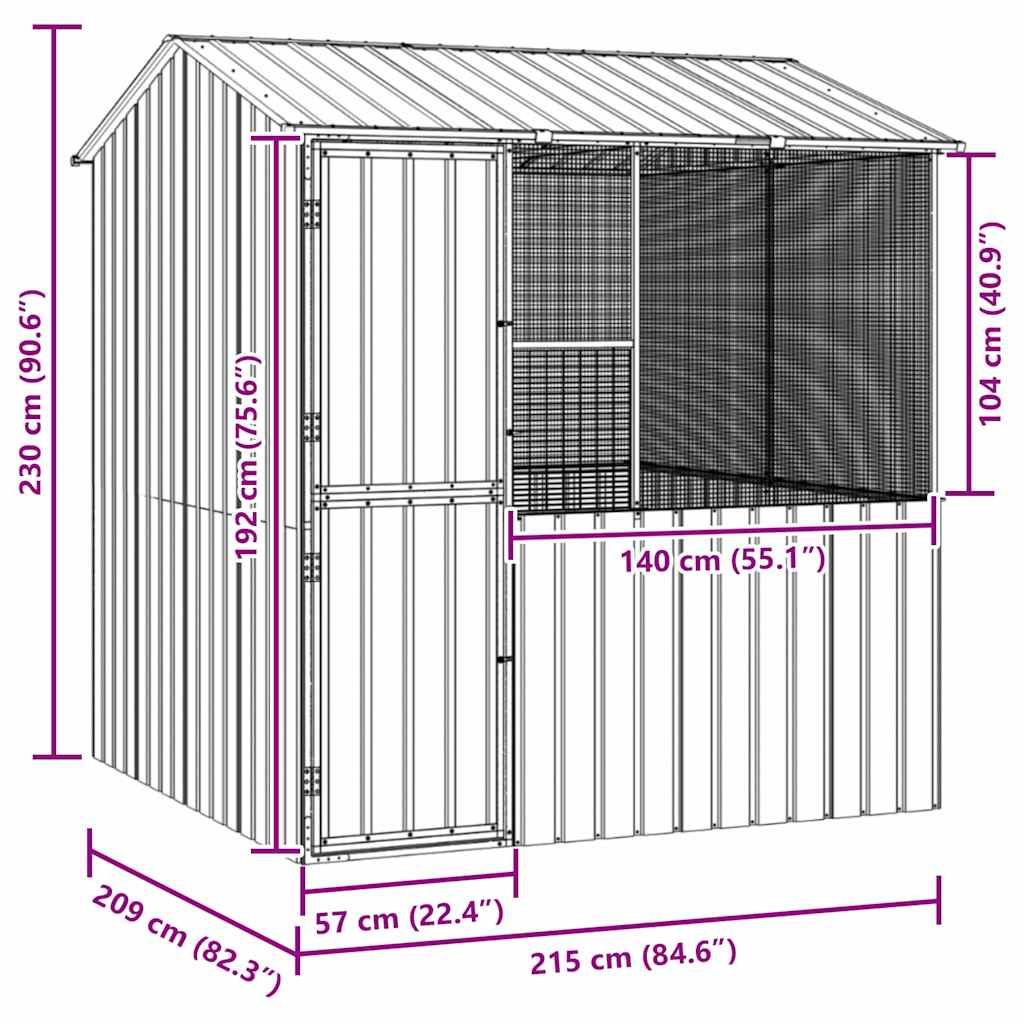 Bird Cage Anthracite 215 x 209 x 230 cm