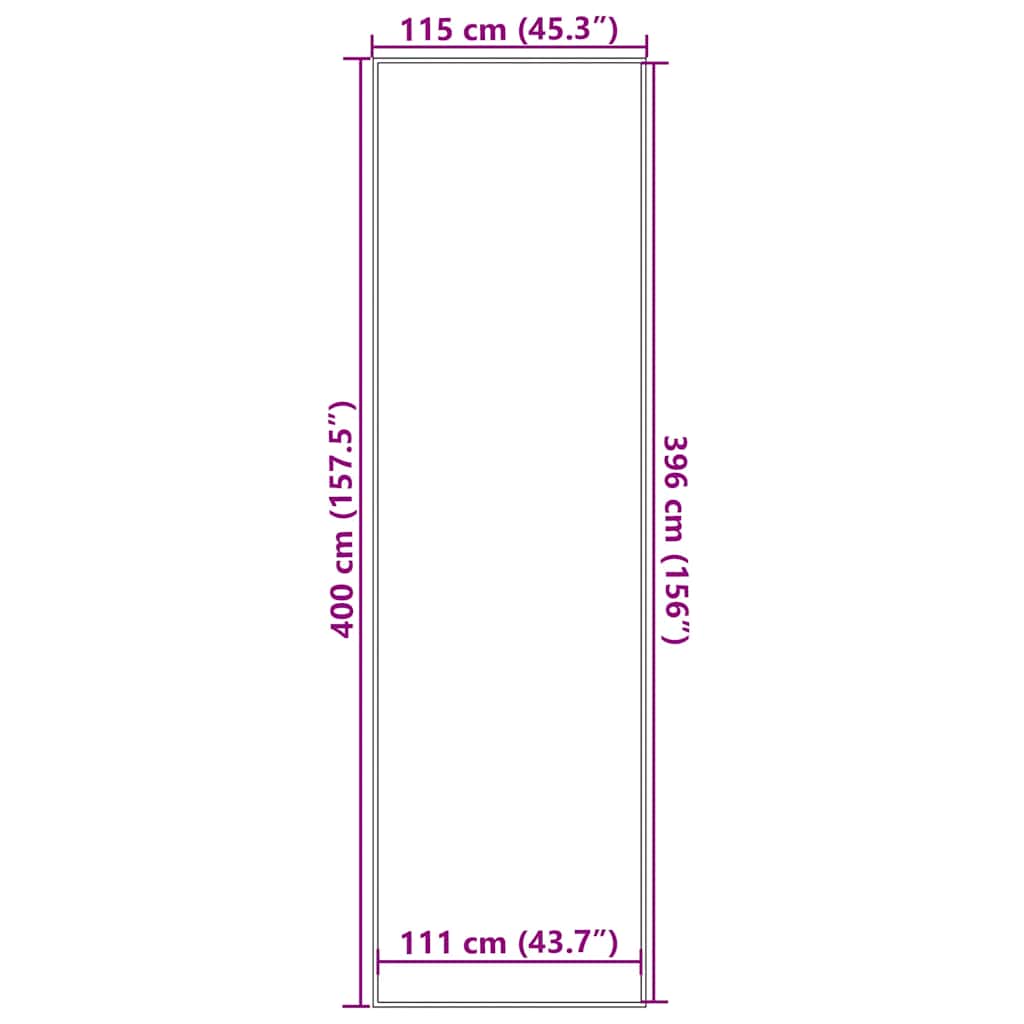 Doormat Black 115x400 cm