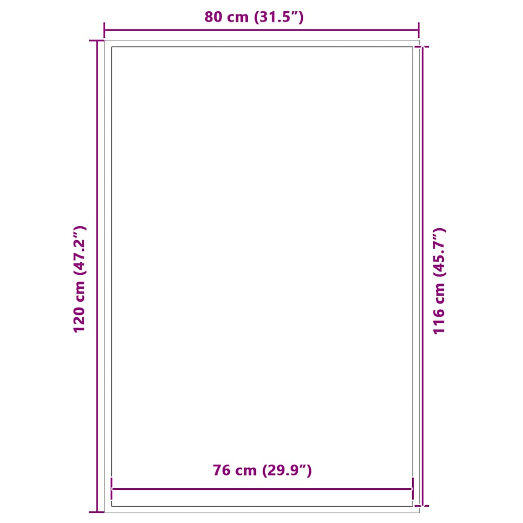 Doormat Blue 80x120 cm