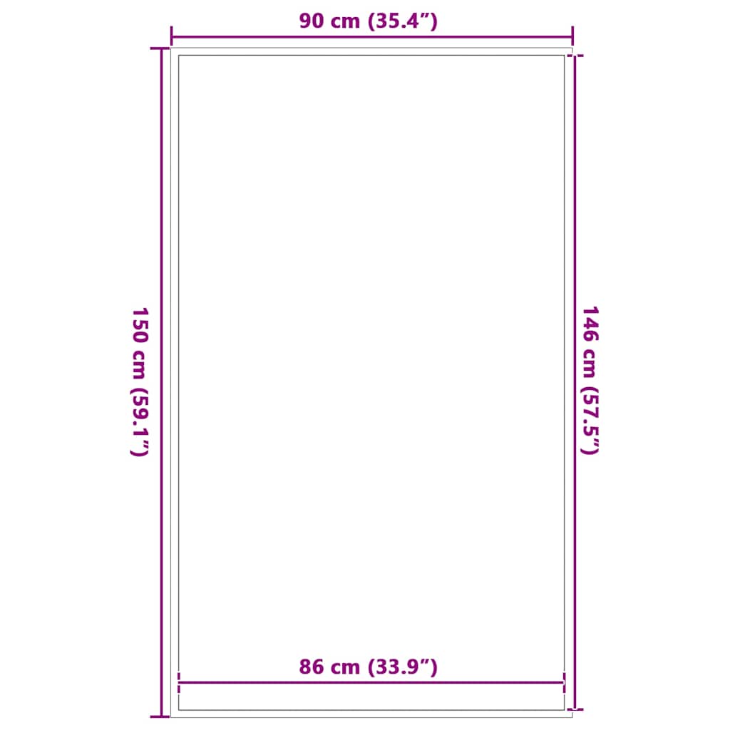 Doormat Brown 90x150 cm