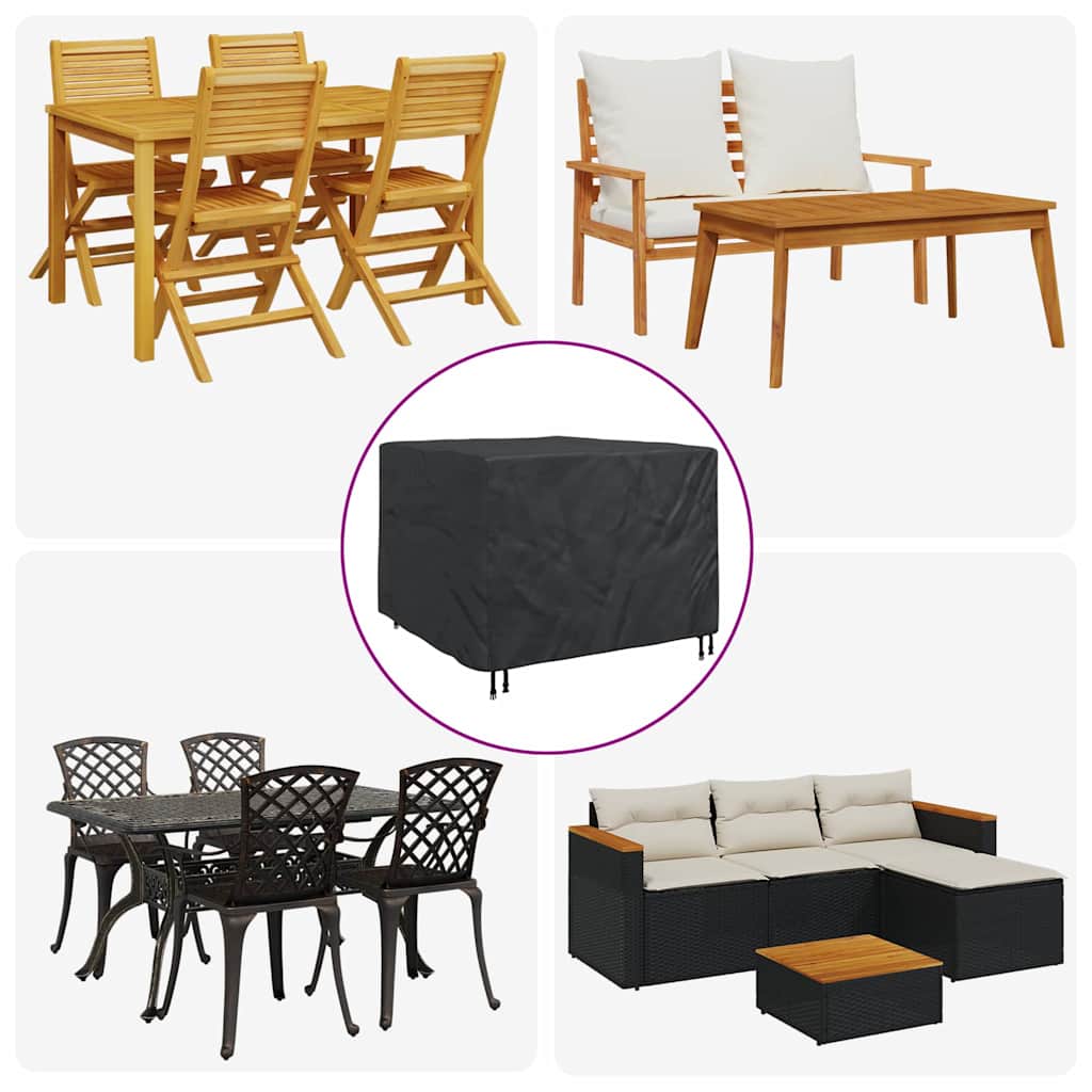 Furniture Cover Black 125 x 125 x 74 cm 210D Oxford Fabric