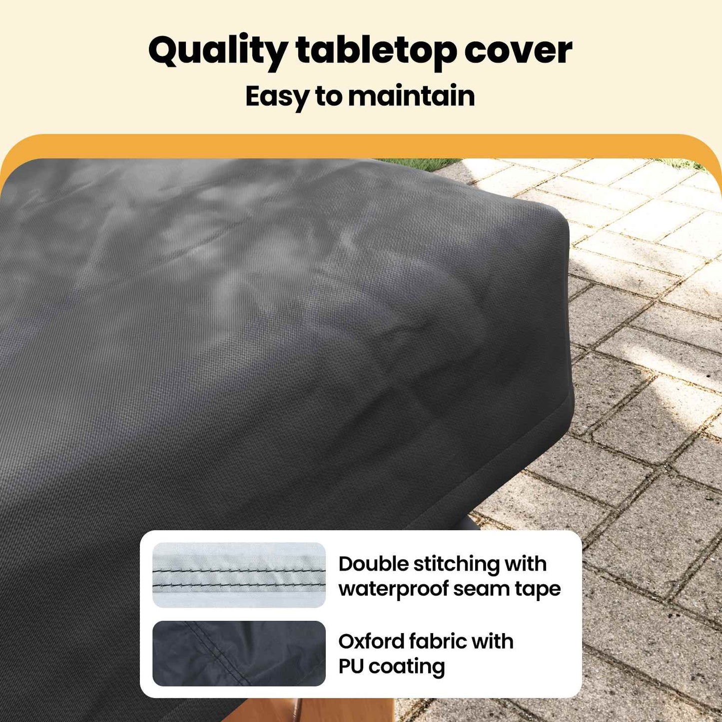 Table Cover Plain Black 182 x 92 x 15 cm Fabric