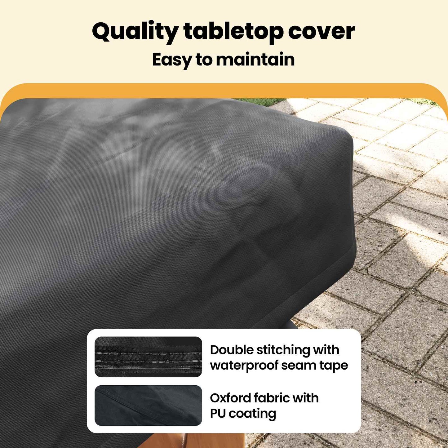 Table Cover Plain Black 102 x 182 x 15 cm Fabric