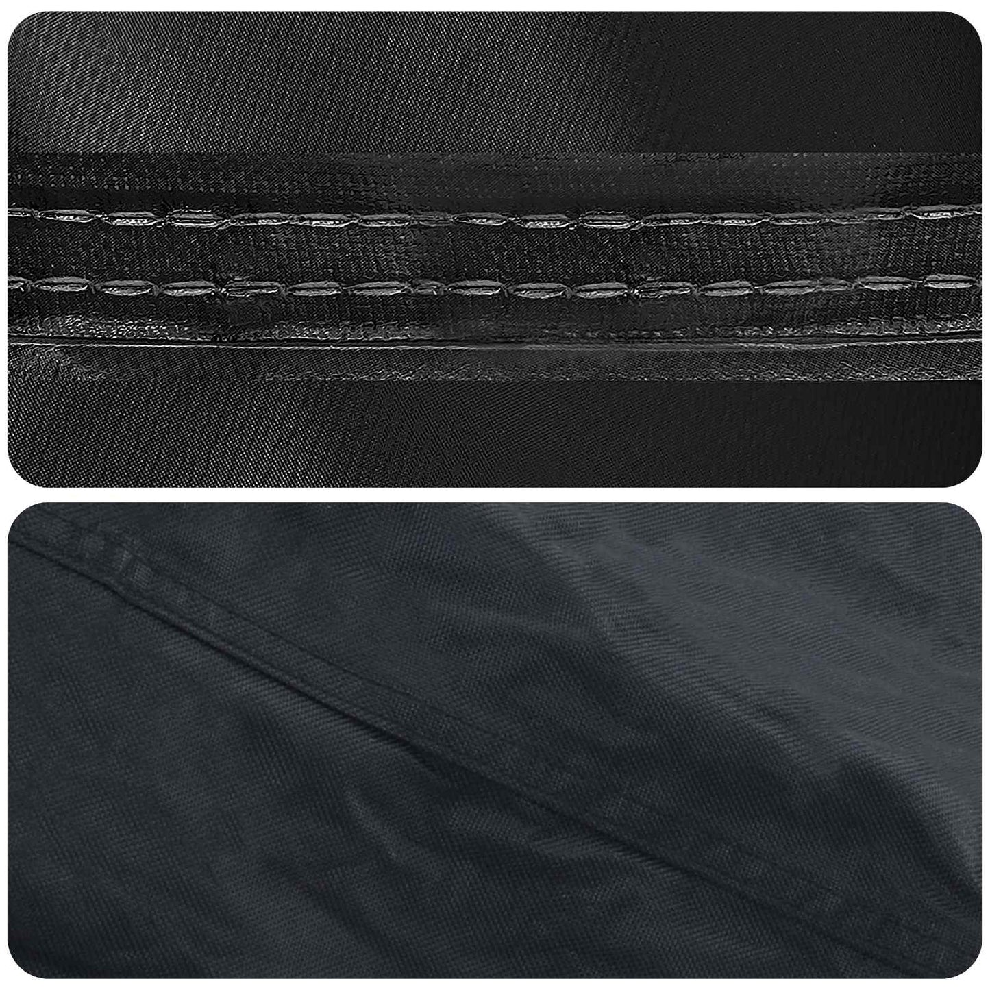 Table Cover Plain Black 202 x 102 x 15 cm Fabric