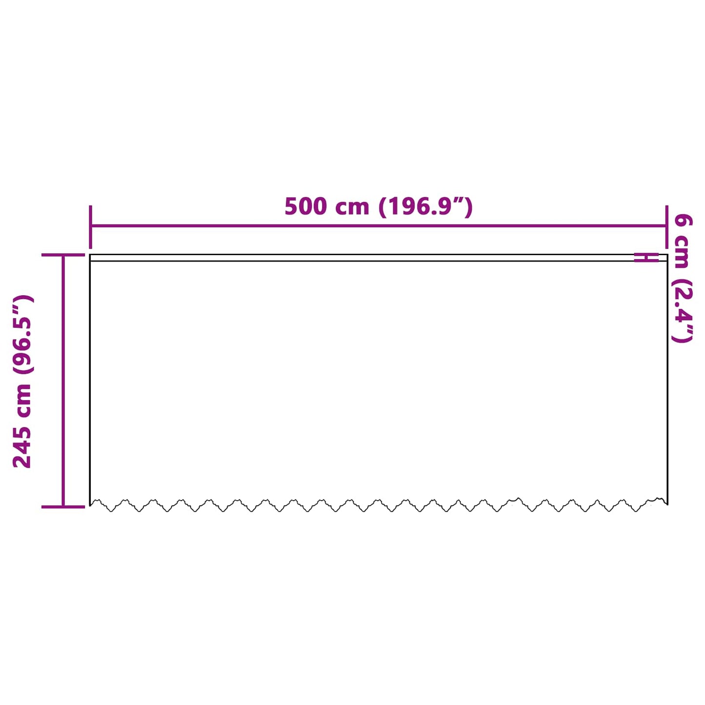 Lace Curtain with Curtains Floral White 245 x 500 cm Polyester