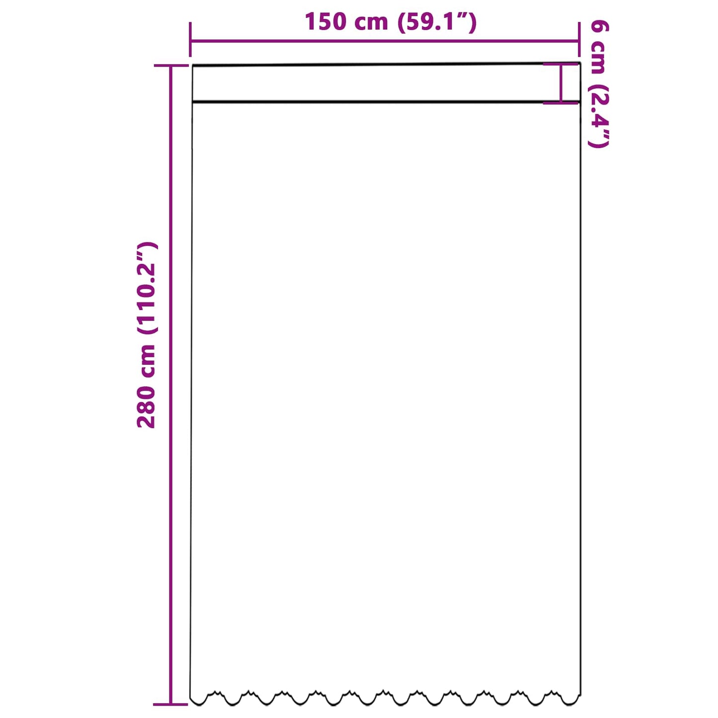 Lace Curtain with Curtains Floral White 280 x 150 cm Polyester