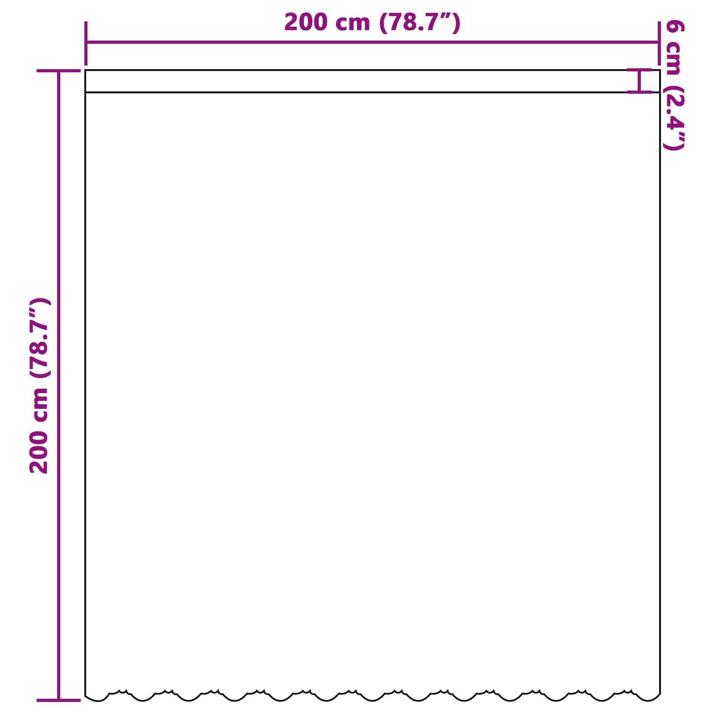 Lace Curtain with Curtains Floral White 200 x 200 cm Polyester