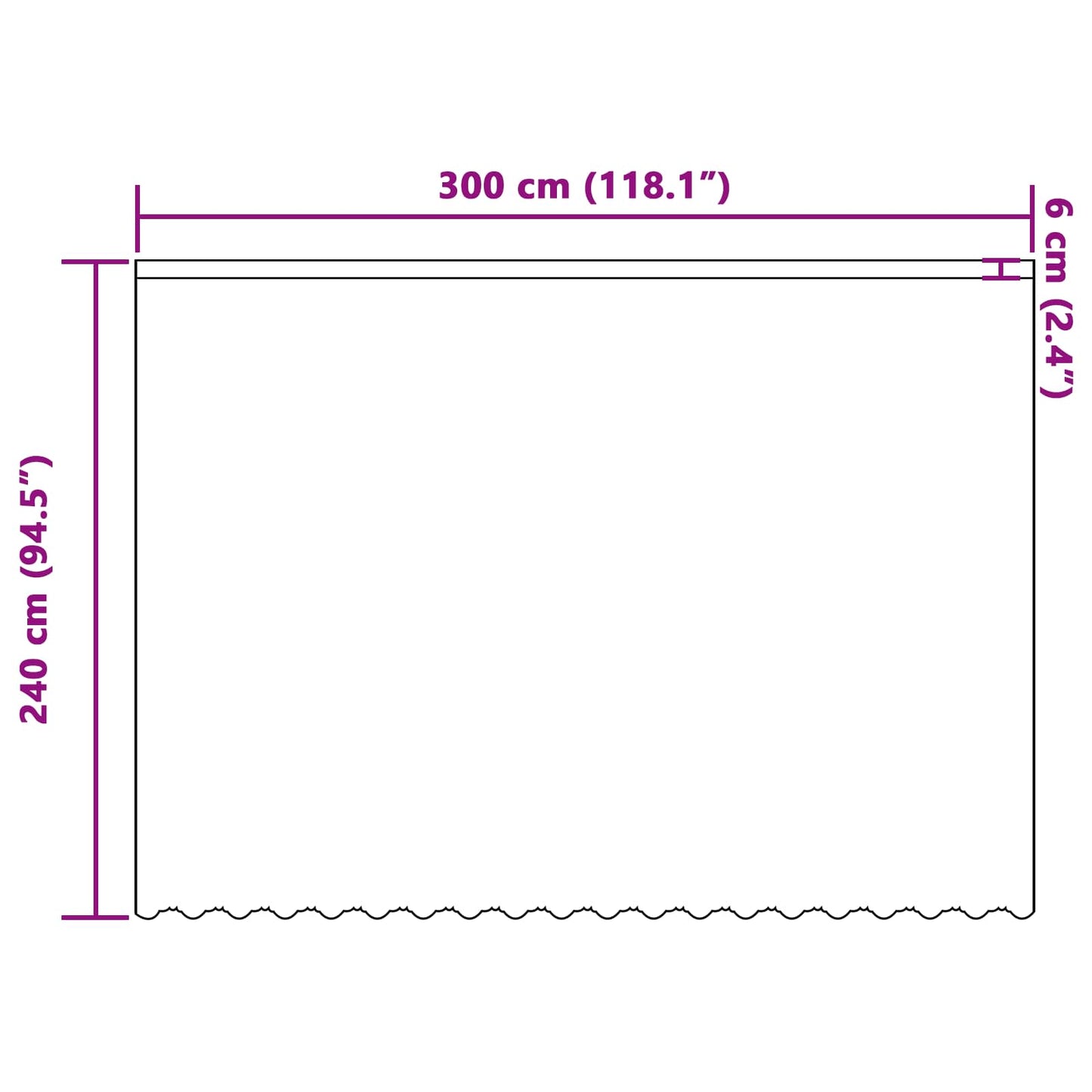 Lace Curtain with Curtains Floral White 240 x 300 cm Polyester