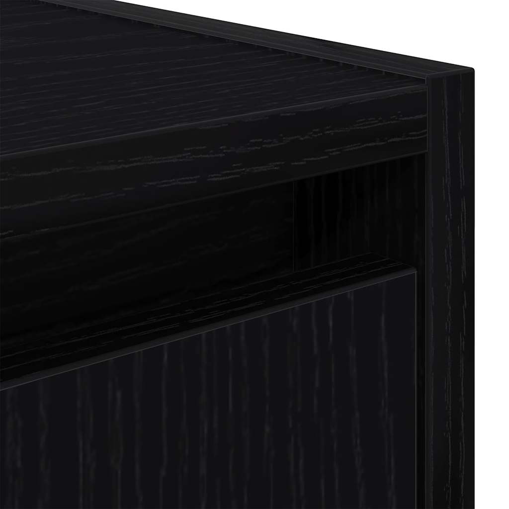 vidaXL Wall-Mounted Bedside Cabinets 2 pcs Black 38x34x40 cm