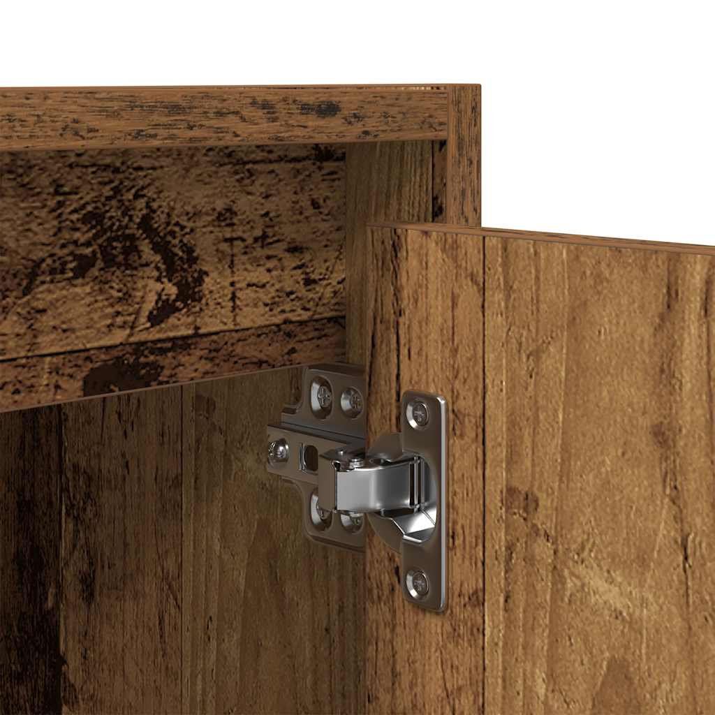 vidaXL Wall-Mounted Bedside Cabinet Old Wood 38x34x40 cm