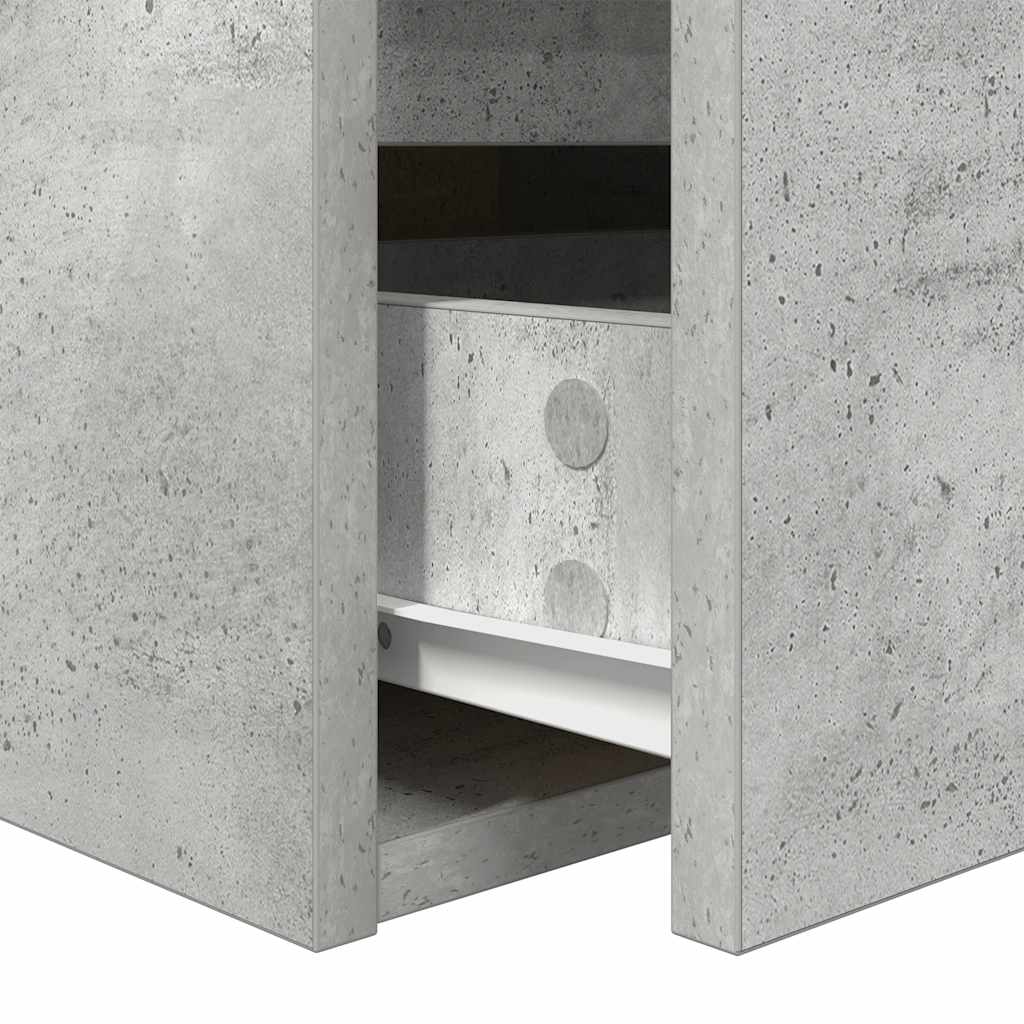 vidaXL Wall-mounted Bedside Cabinets 2 pcs Concrete Grey 38x34x40 cm