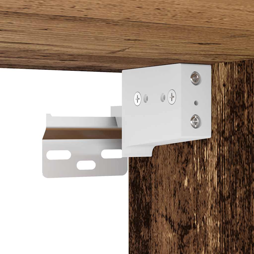 vidaXL Wall-mounted Bedside Cabinet Old Wood 38x34x40 cm