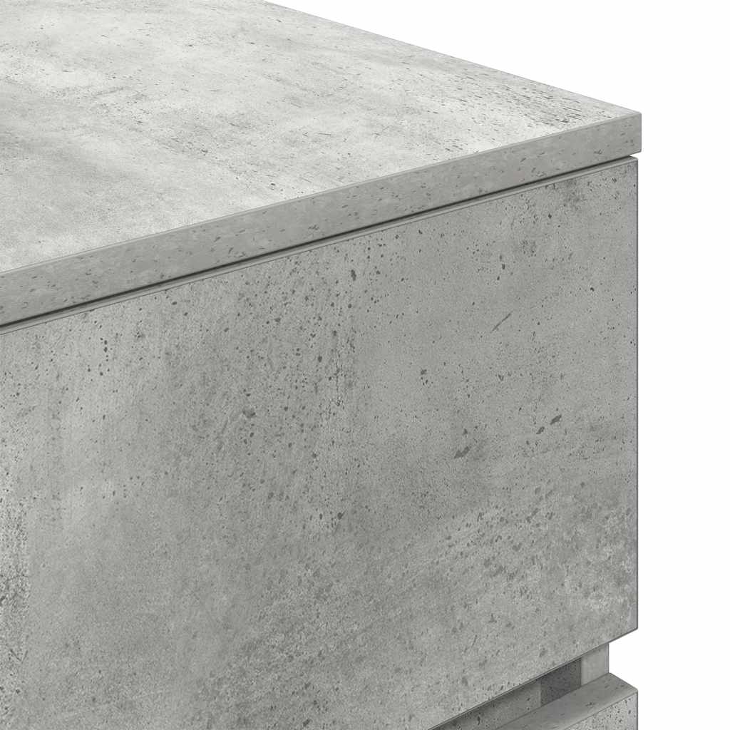 Bedside Cabinets 2 pcs Concrete Grey 39x35x65cm Engineered Wood