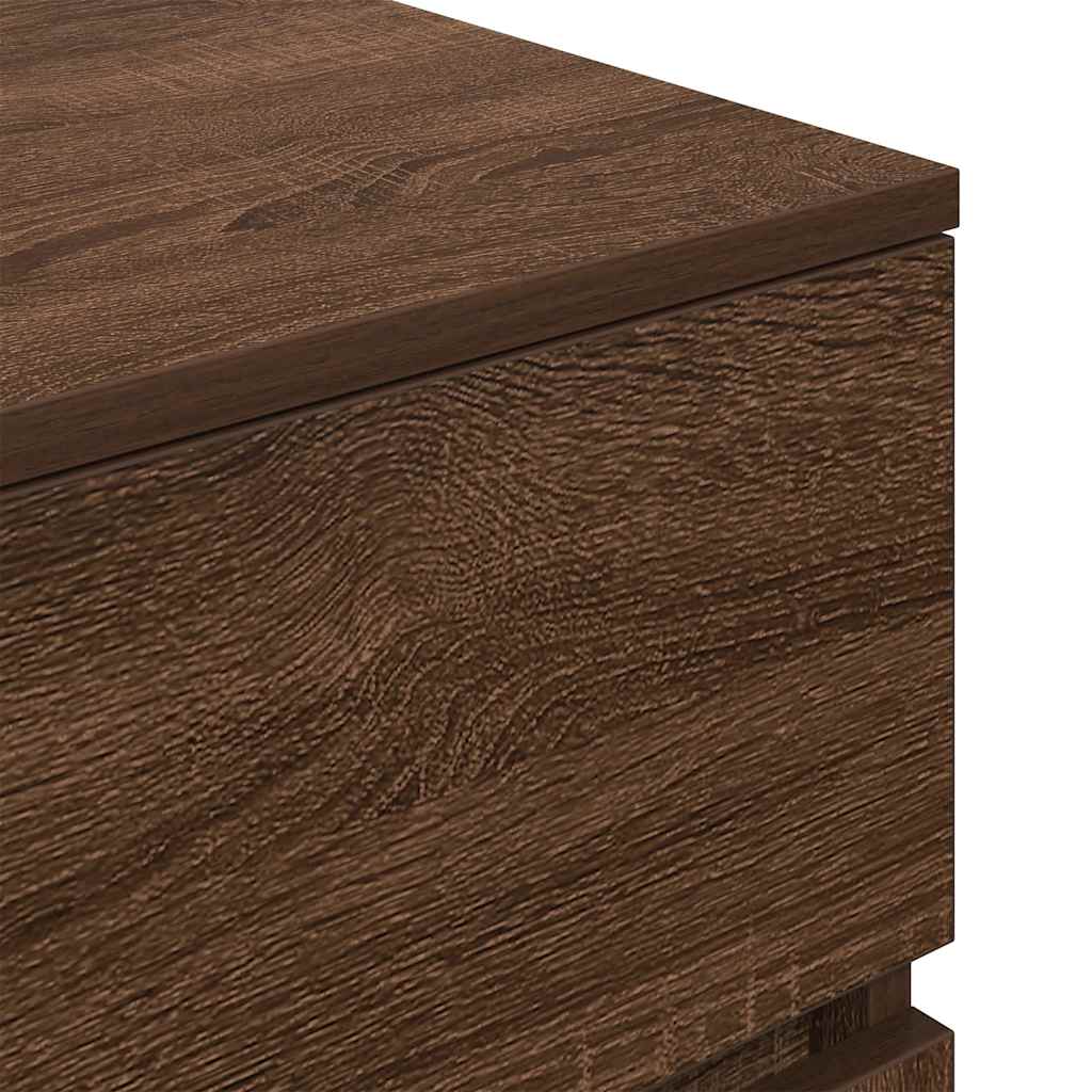 vidaXL Bedside Cabinets 2 pcs Brown Oak 39x35x65 cm Engineered Wood