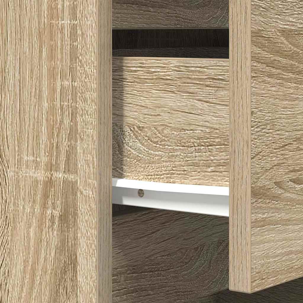 vidaXL Bedside Cabinets with 3 Drawers 2 pcs Sonoma Oak 39x35x65 cm