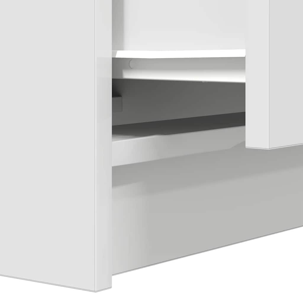 vidaXL Bedside Cabinets with 2 Drawers 2 pcs White 38x34x80 cm