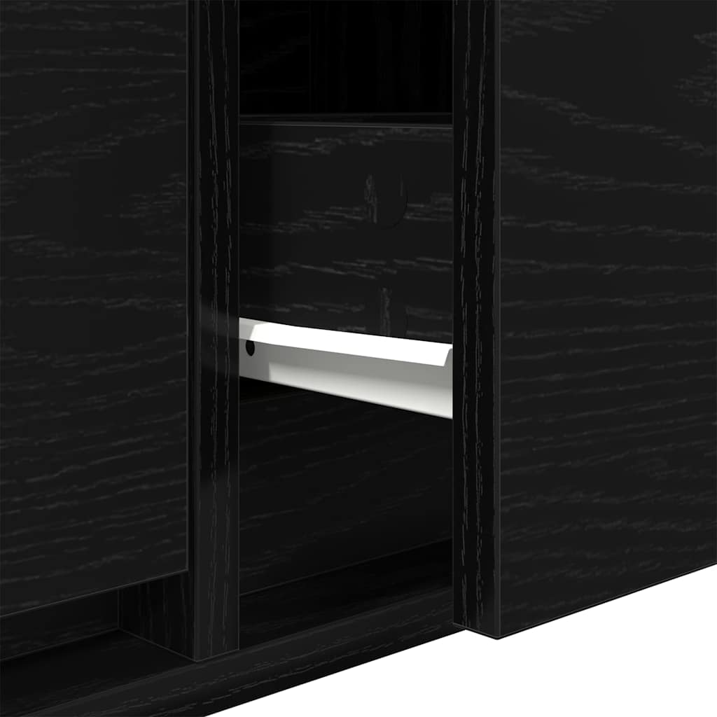 TV Cabinets 2 pcs Black Oak 60x31x25,5 cm Engineered Wood