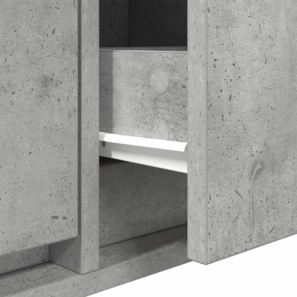 TV Cabinet Concrete grey 100 x 31 x 25.5 cm Engineered wood