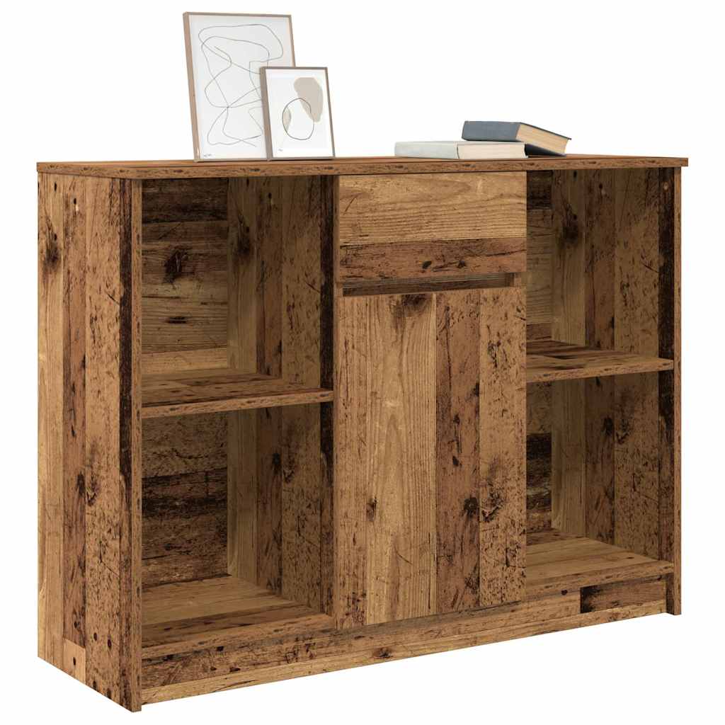 Sideboard with Drawer Old Wood 101x35x76 cm Engineered Wood