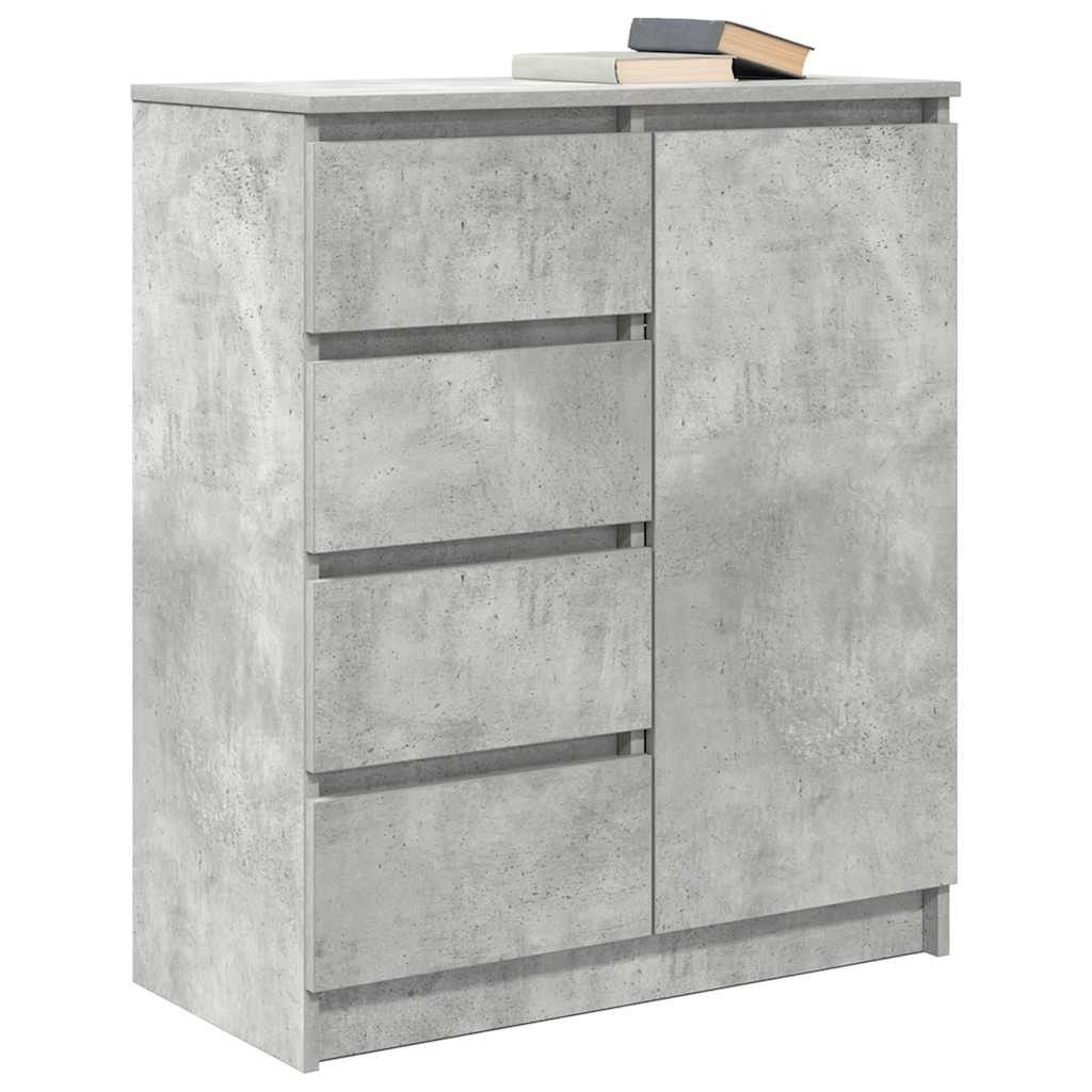 Sideboard with Drawers Concrete Grey 71x35x84cm Engineered Wood