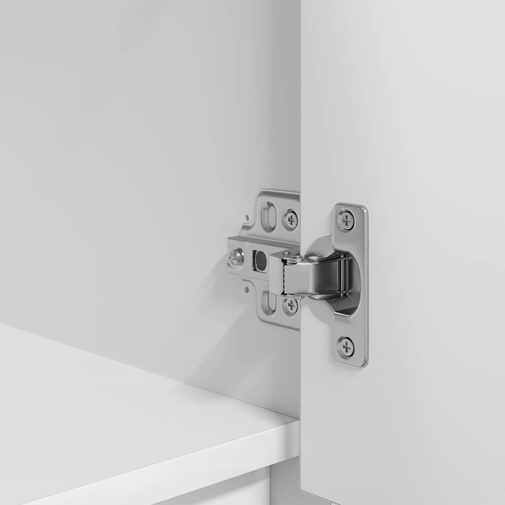 Cabinet with Drawer White 55,5x34x119,5 cm Engineered Wood
