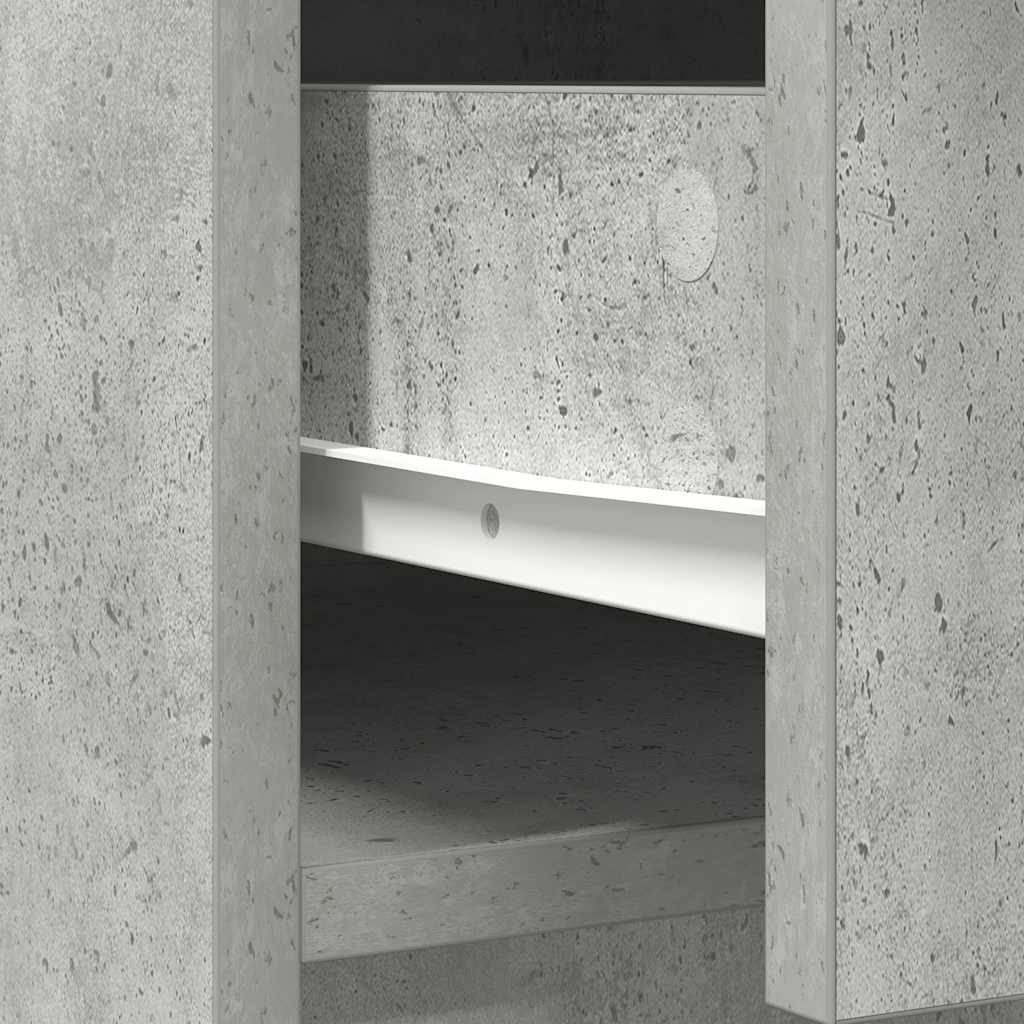 Sideboard with Drawers and Doors Concrete Grey 70,5x34x74,5 cm