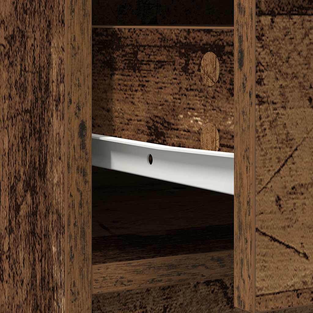 Sideboard with Drawers and Doors Old Wood 70,5x34x74,5 cm