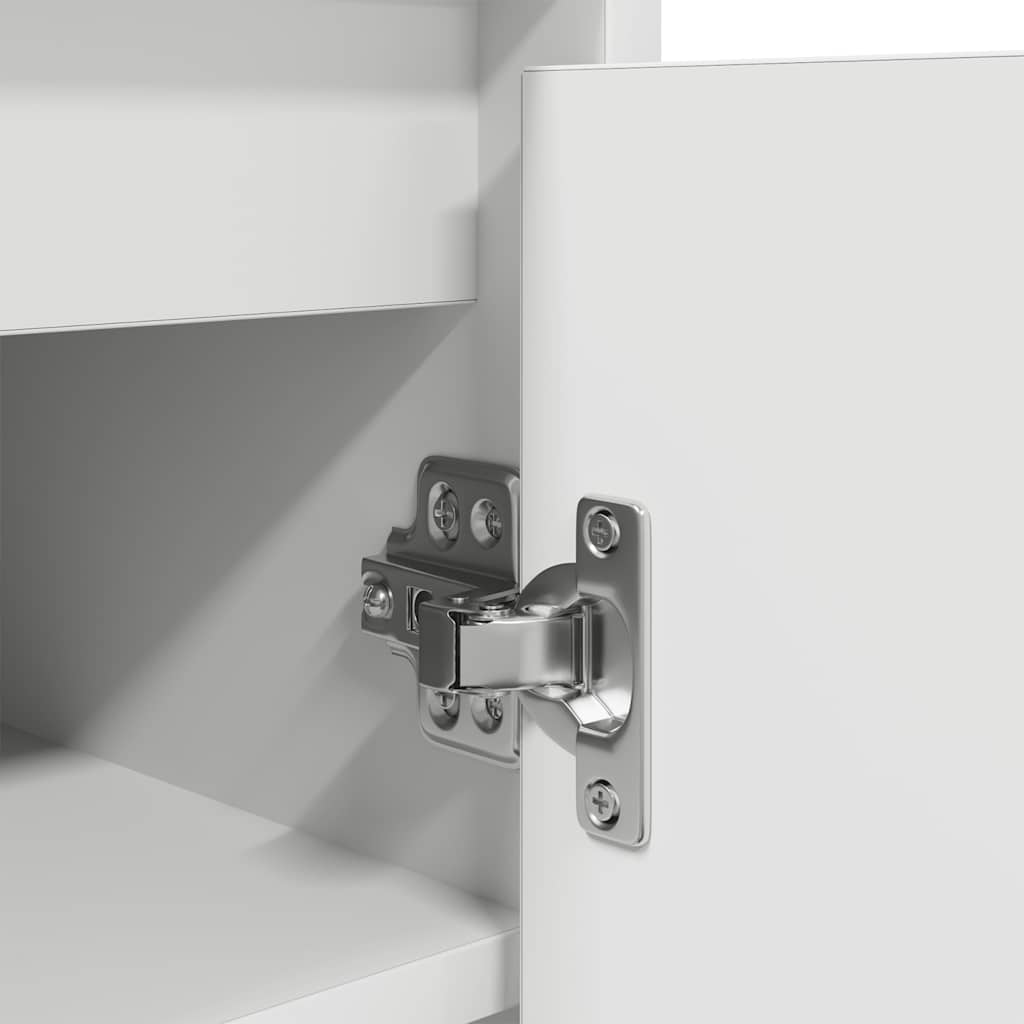 Shoe Cabinet White 29,5x34x76 cm Engineered Wood