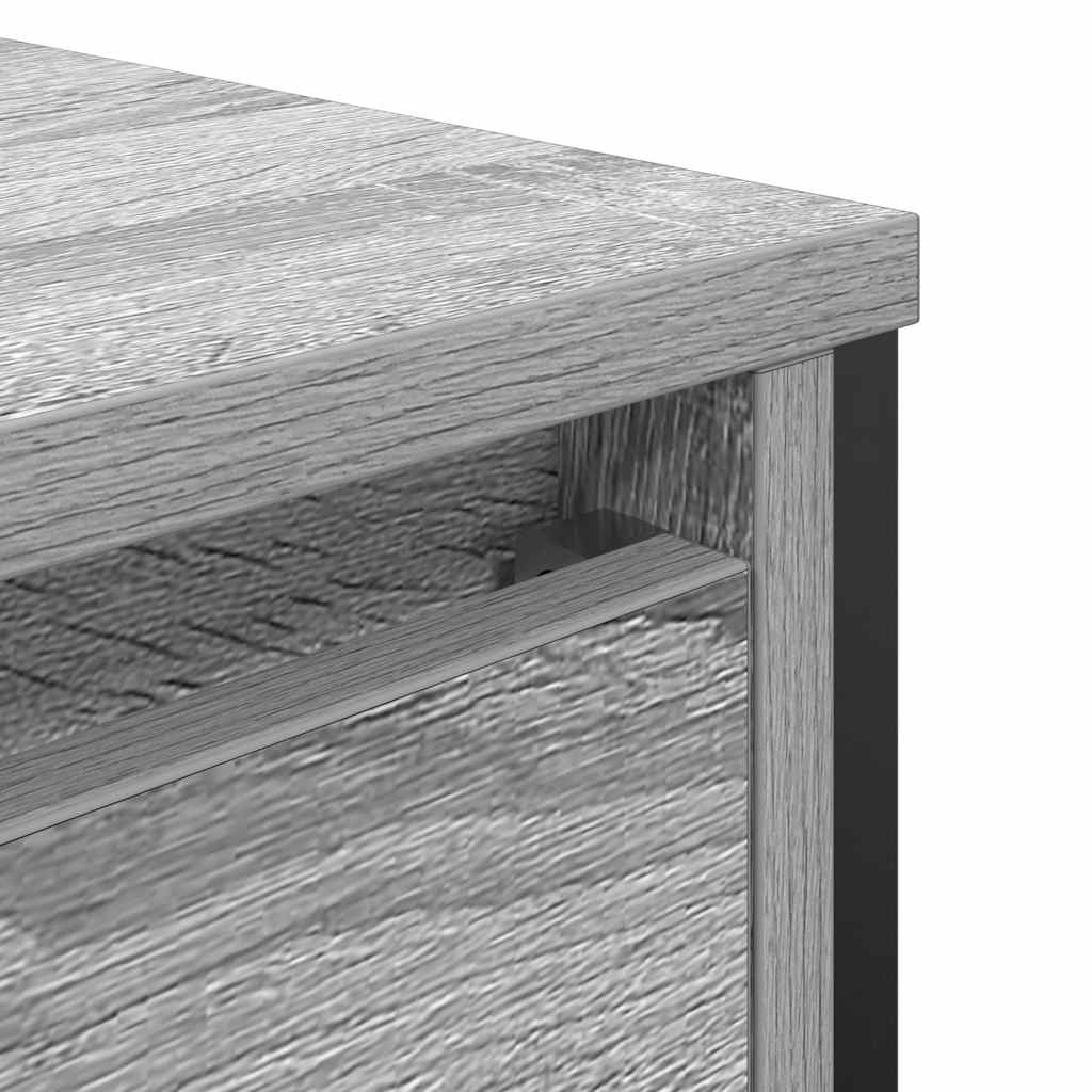 Bathroom Basin Cabinet with Drawers Grey Sonoma 90x34,5x60 cm