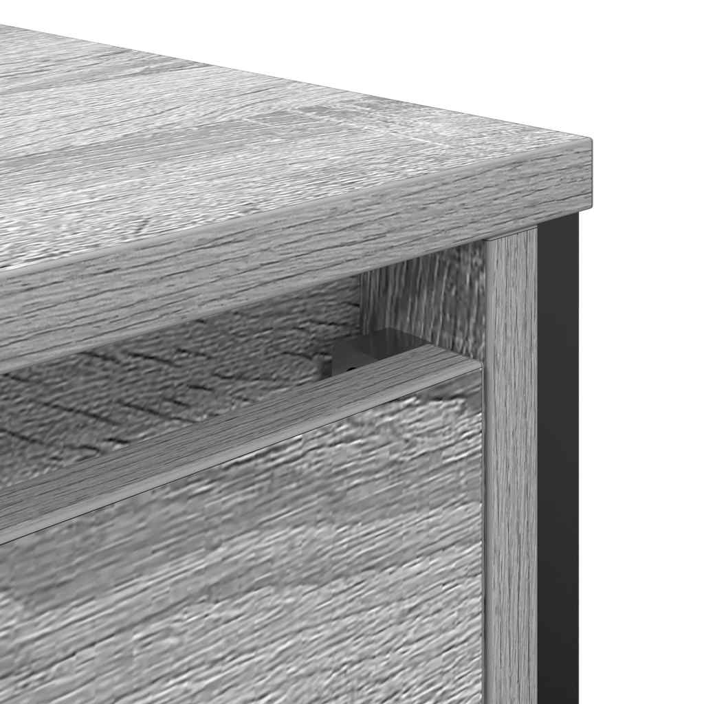 Bathroom Basin Cabinet with Drawers Grey Sonoma 60x34,5x60 cm