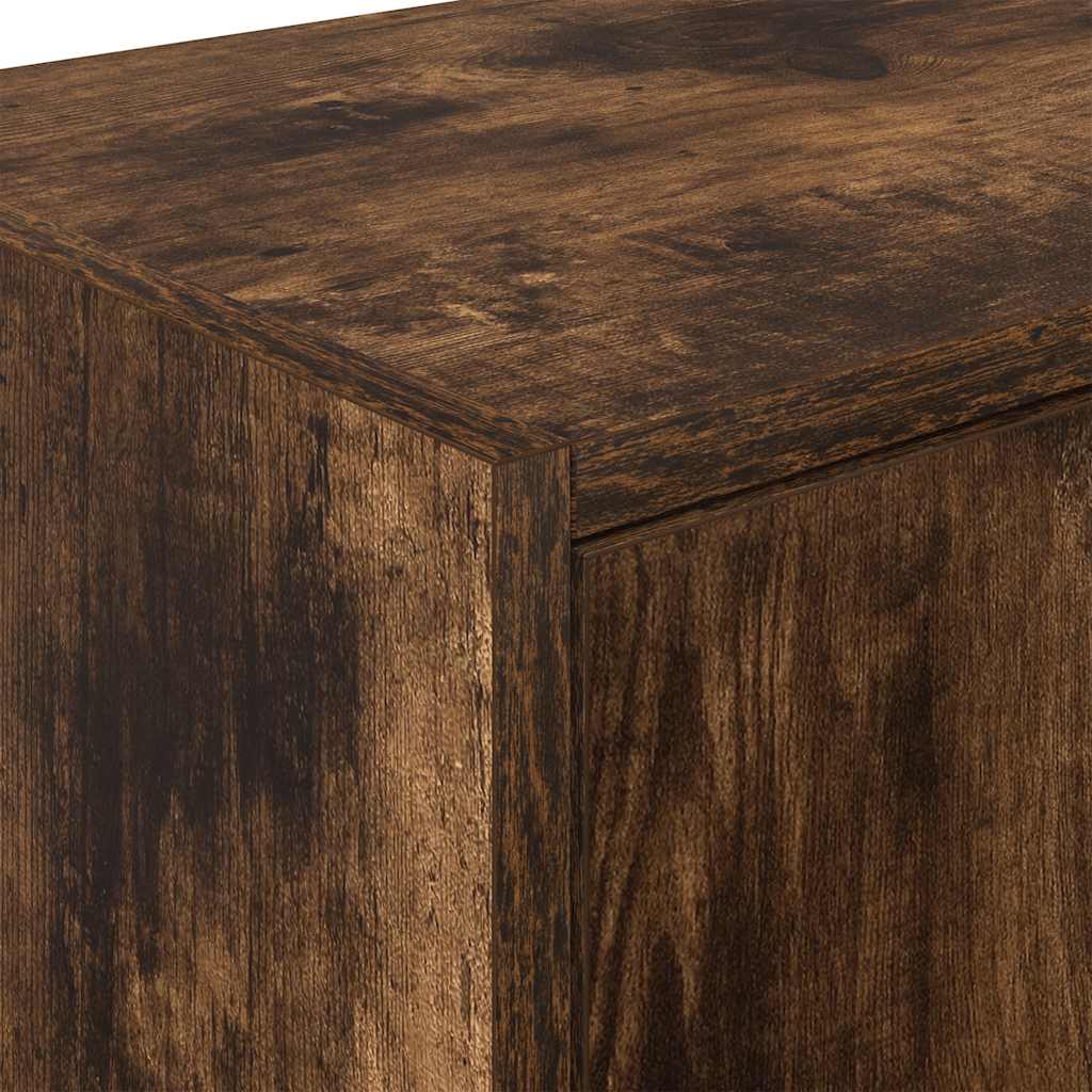 Garage Cabinets 2 pcs Smoked Oak Engineered Wood