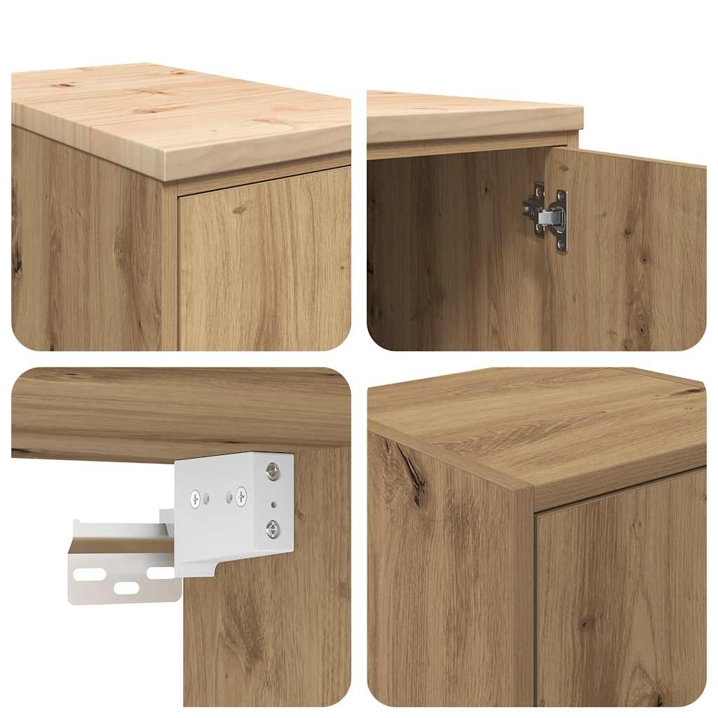 Garage Cabinets 2 pcs Artisan Oak Engineered Wood