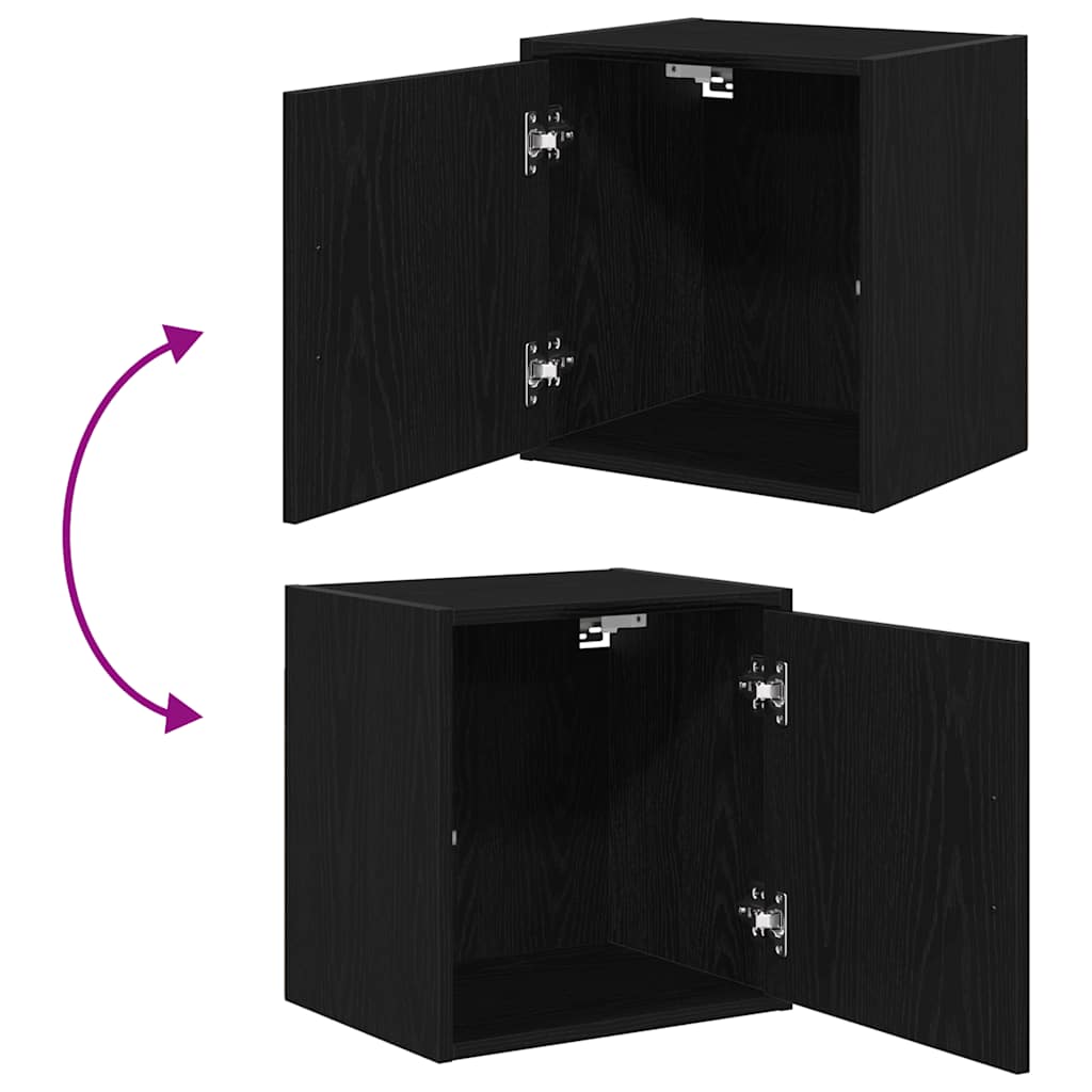 Garage Cabinets 2 pcs Black Engineered Wood