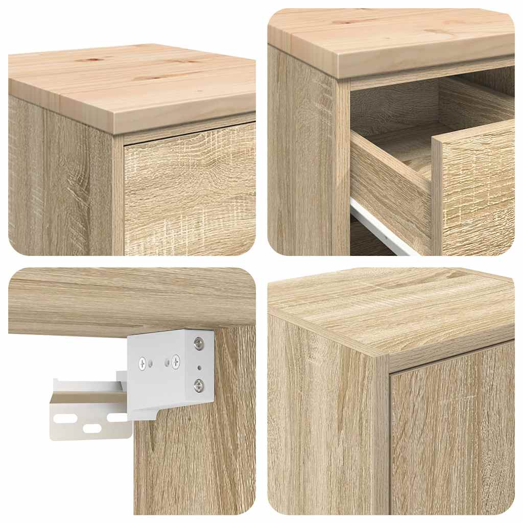 Garage Cabinets 2 pcs Sonoma Oak Engineered Wood