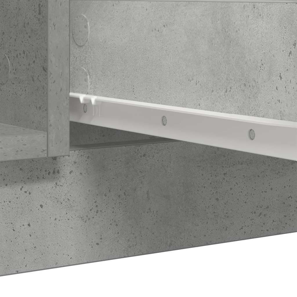 Sideboard with Drawers Concrete Grey 100,5x35x76 cm Engineered Wood