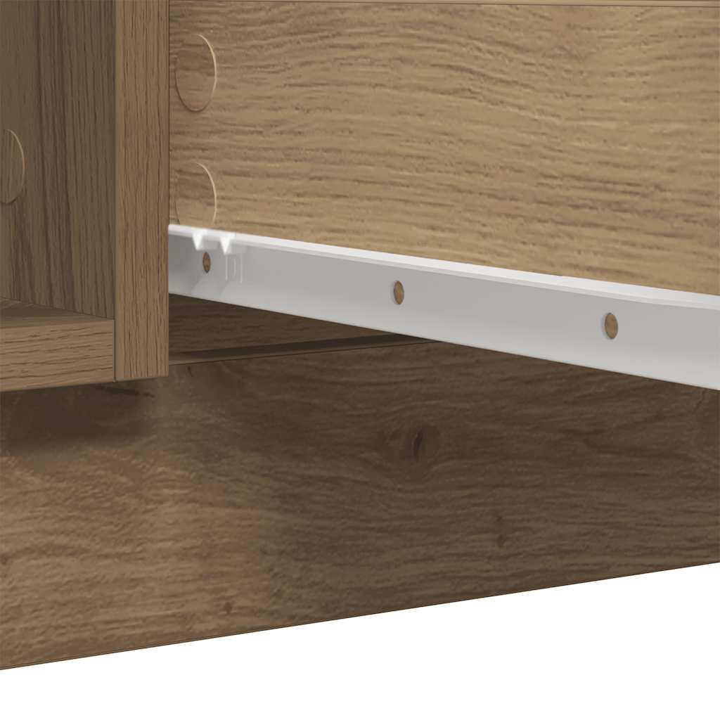 Sideboard with Drawers Artisan Oak 100,5x35x76 cm Engineered Wood