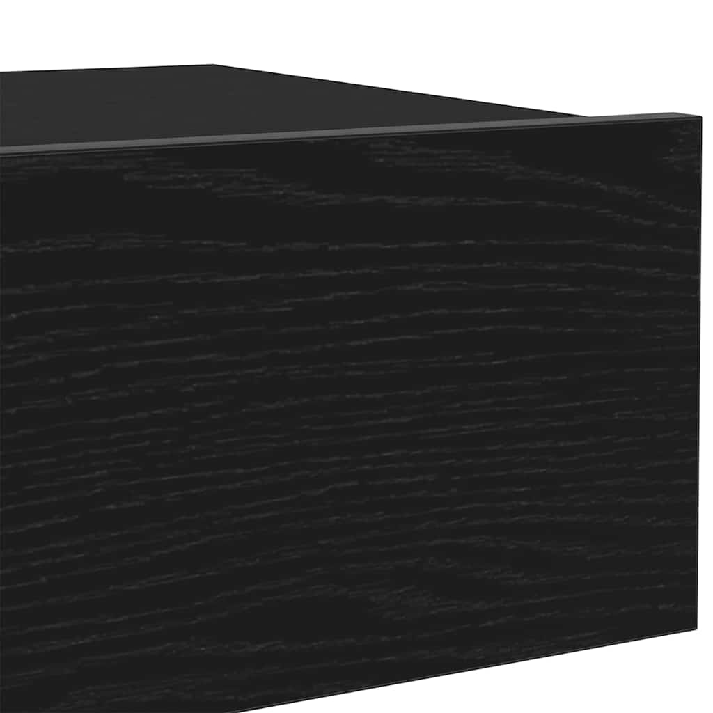 TV Cabinets with LED Lights 2 pcs Black Oak 60x35x15,5 cm