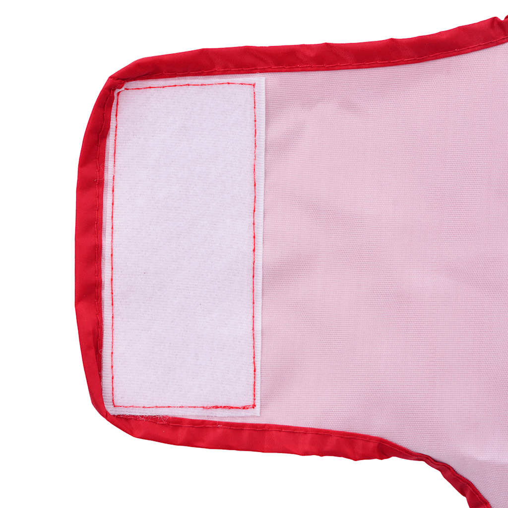 Dog Raincoat with Reflective Strips Polyester Red S