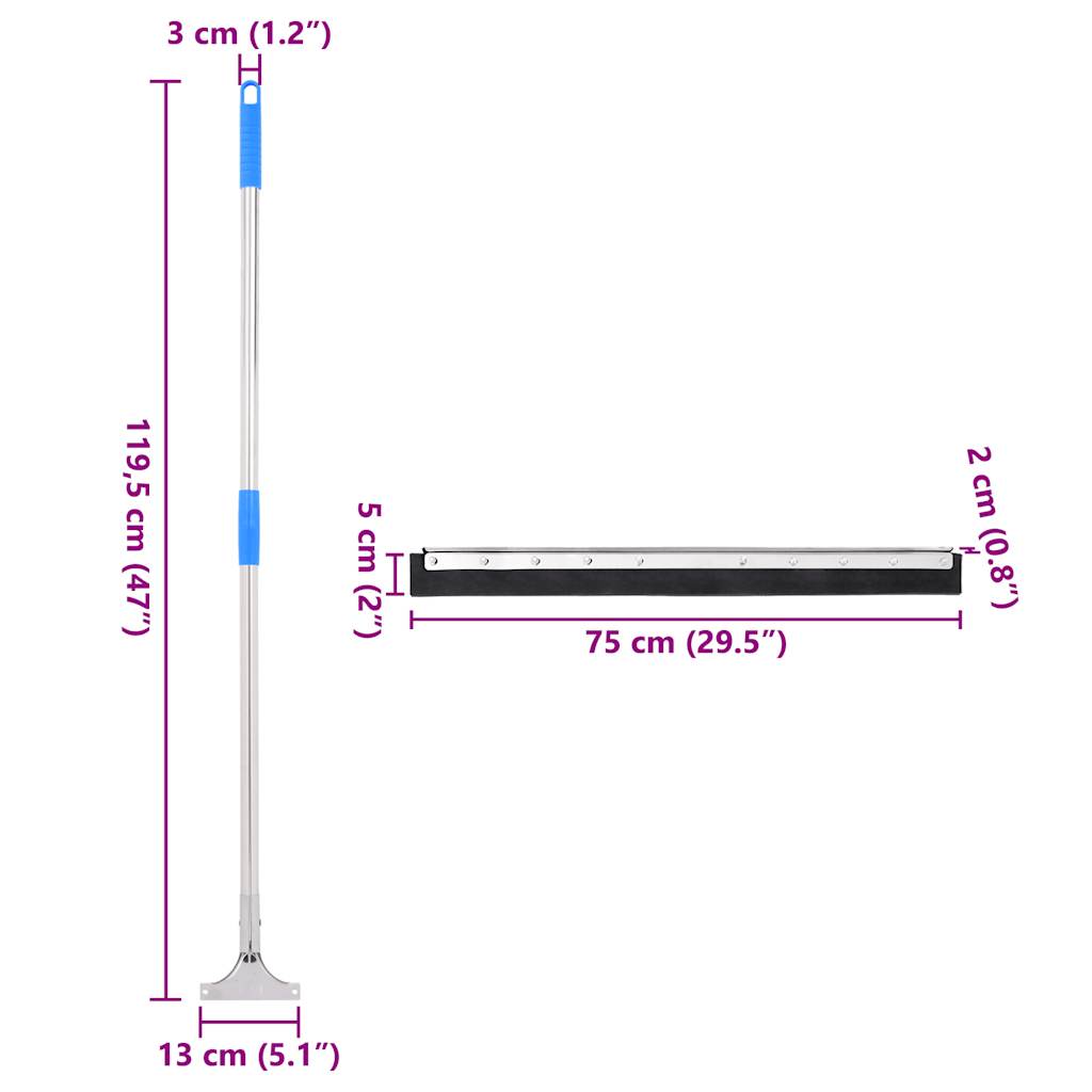 Floor Squeegees 5 pcs 75x122.5 cm Steel and Rubber
