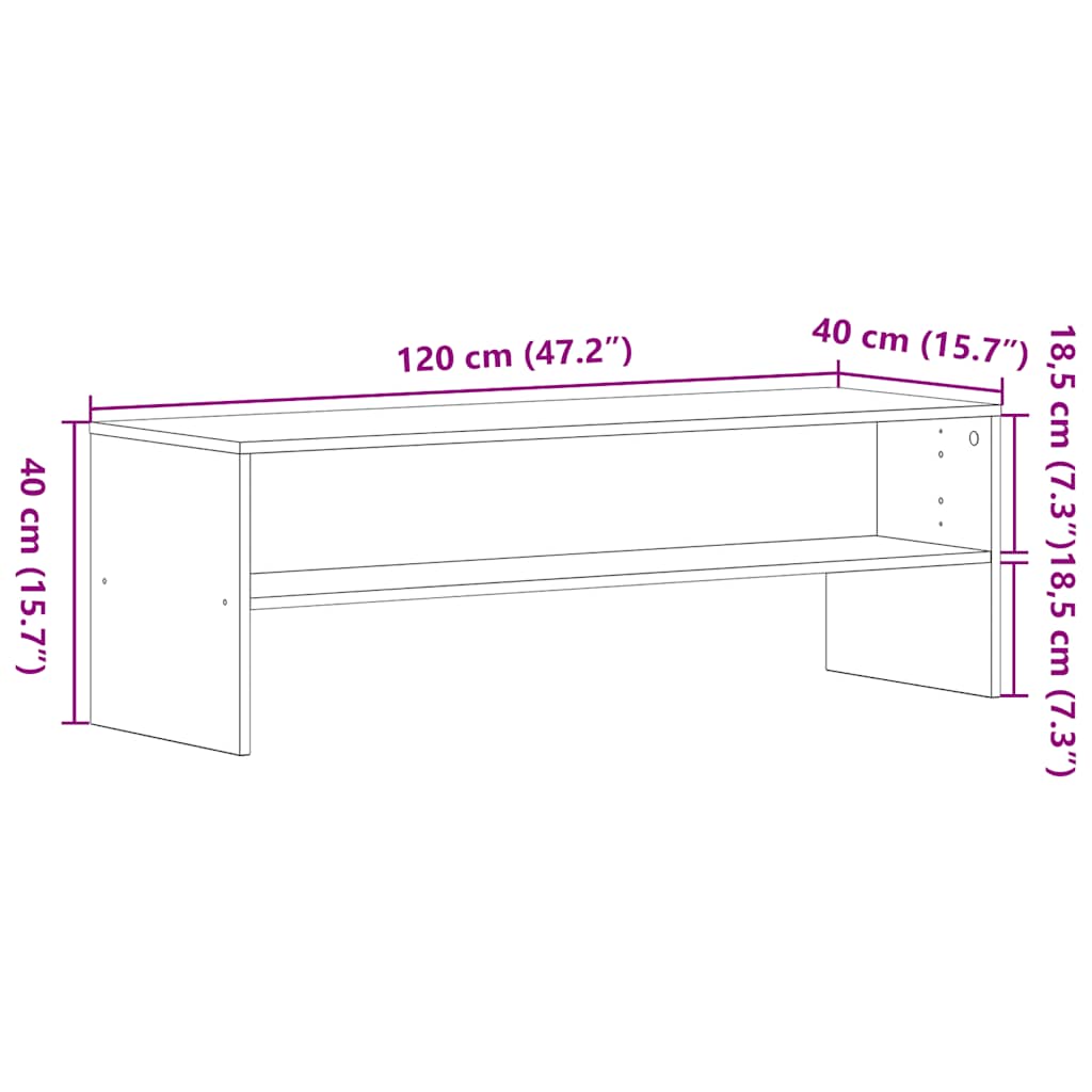 TV Cabinet Black Oak 120x40x40 cm Engineered Wood